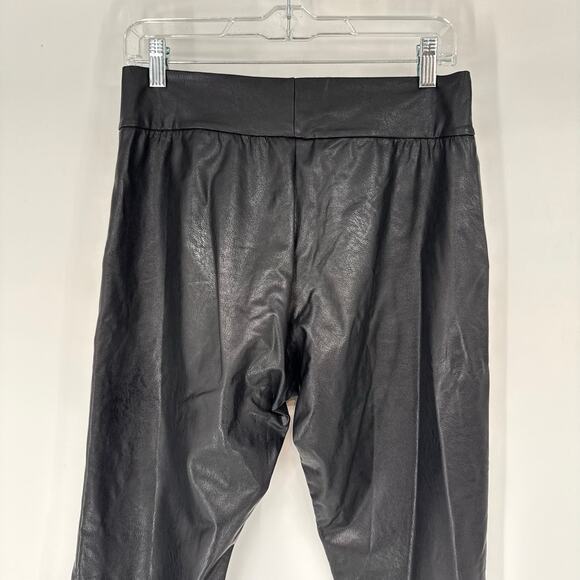 Commando Faux Leather Jogger Women's Size M Black High Rise Pull On Relaxed Fit - Picture 5 of 9